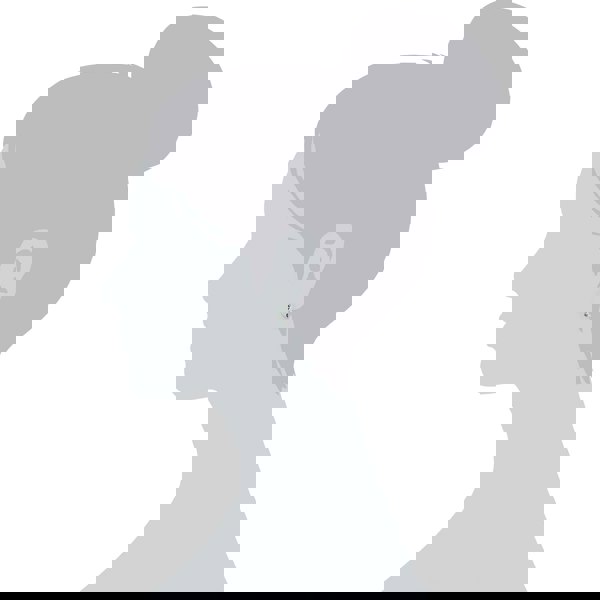 162E0238019 Classic Round Emerald & Diamond Half Hoop Earrings in 9ct White Gold 3