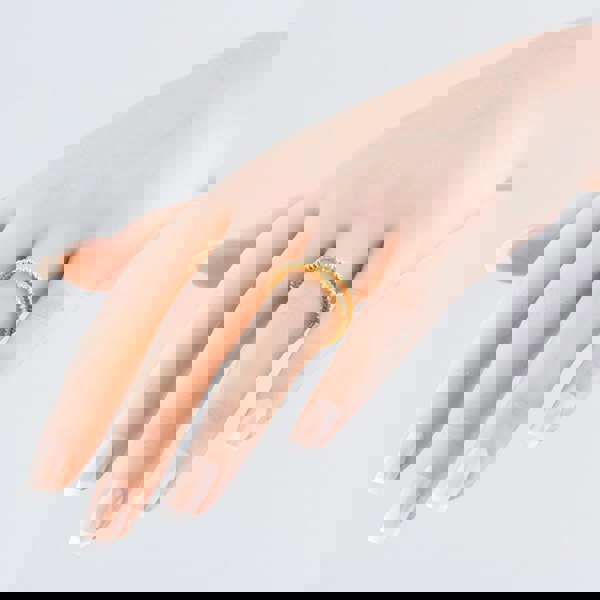 T. H. Baker 14ct Yellow Gold 0.35ct Brilliant Cut Diamond Crossover Ring 537636 585/GG O