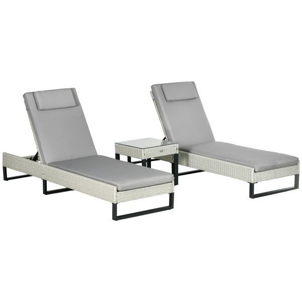 Rattan Sun Lounger Set