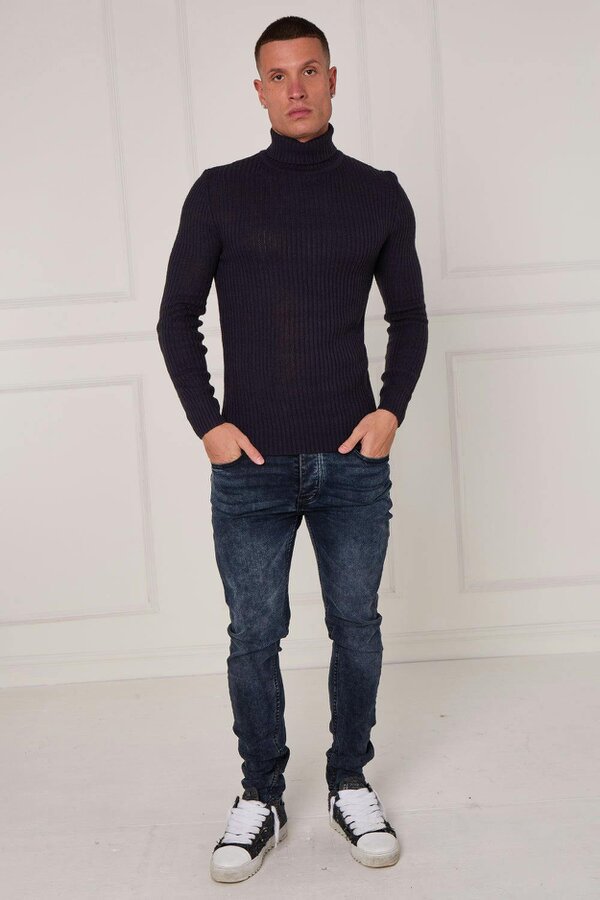 Men’s Ribbed Turtleneck Jumper