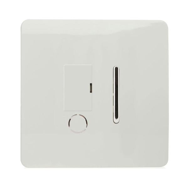 Trendi Switch 13 Amp Fused Spur with Flex Outlet in Ice White