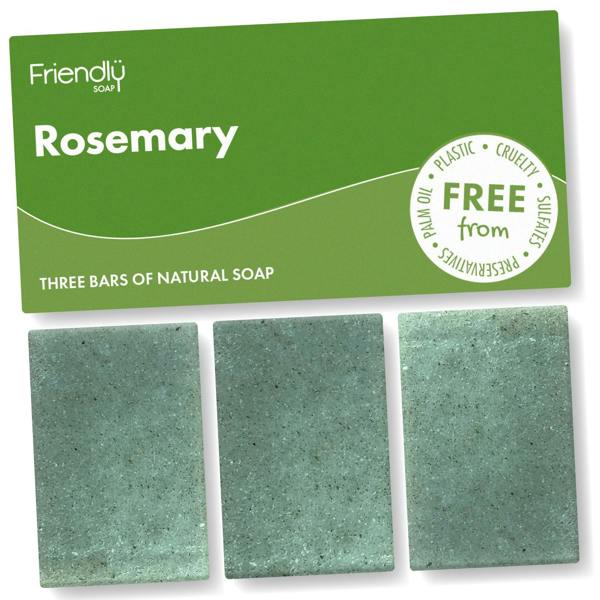 Friendly Soap 3 Pack - Natural Soap - Rosemary