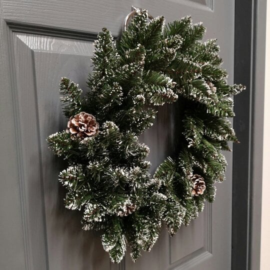 Samuel Alexander Premier Rocky Mountain Snow Tipped Christmas Wreath 50cm