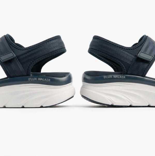 Skechers D'LUX WALKER - ADORED DAYS Womens Sandals Navy/Grey/Pink