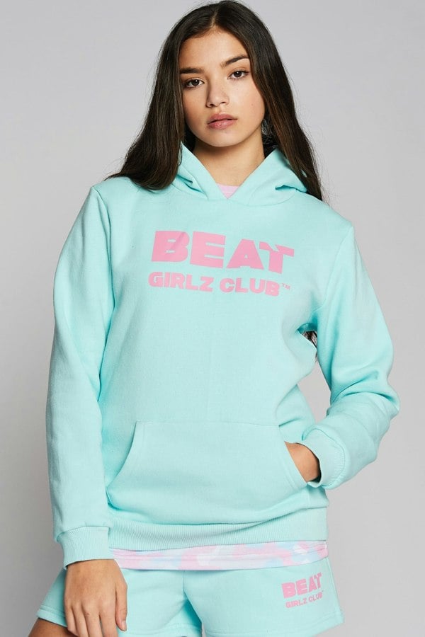 Beat Girlz Club Miami Logo Hoodie - Miami Blue
