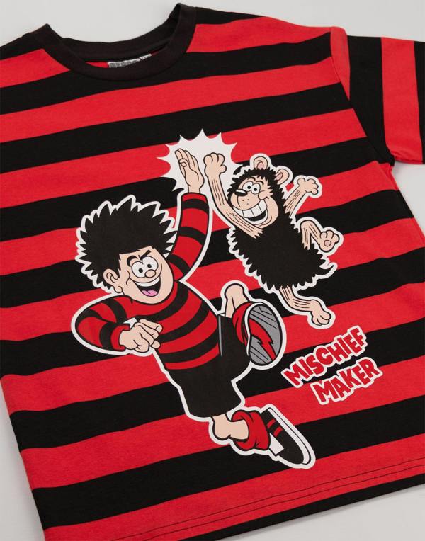 Vanilla Underground Beano Boys Red Dennis The Menace Short Sleeved T-Shirt