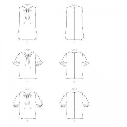 Butterick Sewing Pattern 6730, Tops for Women, A5 (6-8-10-12-14) - Easy