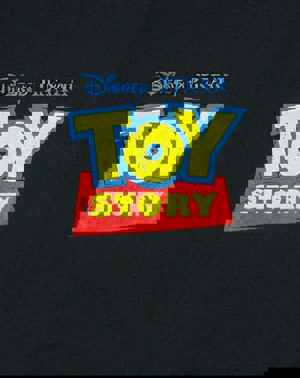 Disney Womens Black Logo Boyfriend Fit Short Sleeved T-Shirt