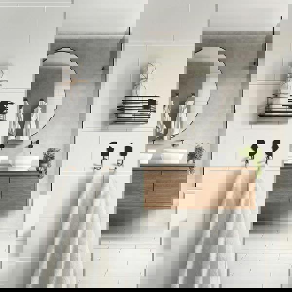 BESLAGSBODEN Black Stainless Steel Single Towel Hook (55 x 90mm) Self Adhesive Bathroom Wall Mounted