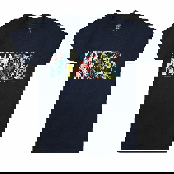 Marvel Childrens Boys Characters Logo T-Shirt - Navy