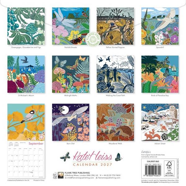 Kate Heiss Calendar 2027, Wall Calendars, Month To View, Art, Gift