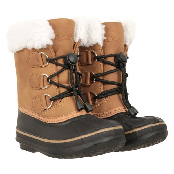Mountain Warehouse Toddler Adaptive Lace Up Snow Boots - Brown