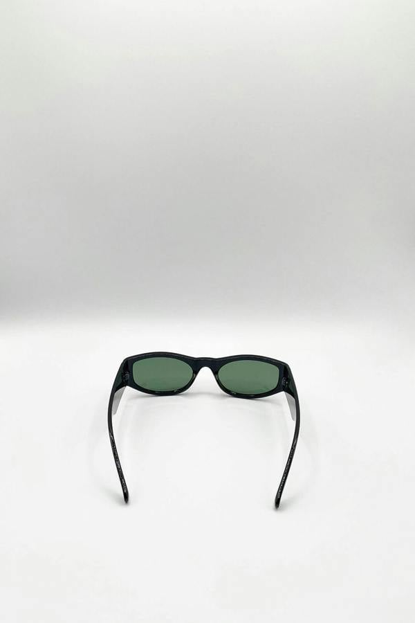 SVNX Racer Wrap Around Sunglasses In Black