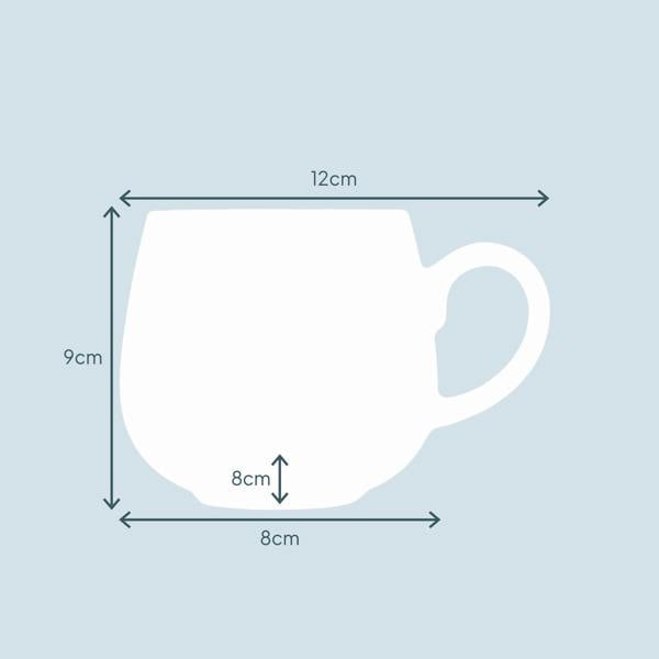 Cooks Professional Set of 4 Stoneware Mugs | 350ml | Teal