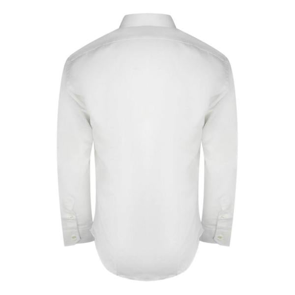 Aquascutum Mens Long-Sleeved Shirt - White - 