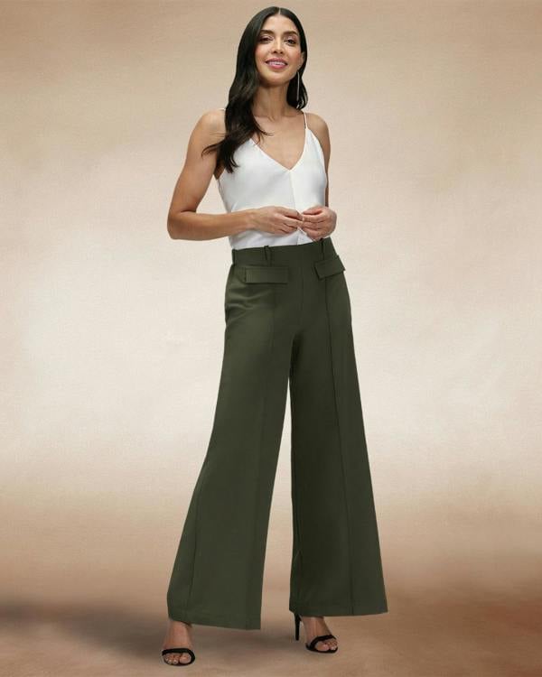 HotSquash Utility Style Wide Leg Trousers