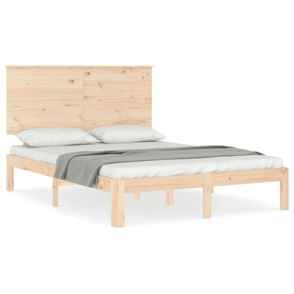 Berkfield Bed Frame with Headboard 120x200 cm Solid Wood