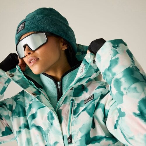 Dare 2B Womens/Ladies Snowline Marble Effect Ski Jacket - Teal