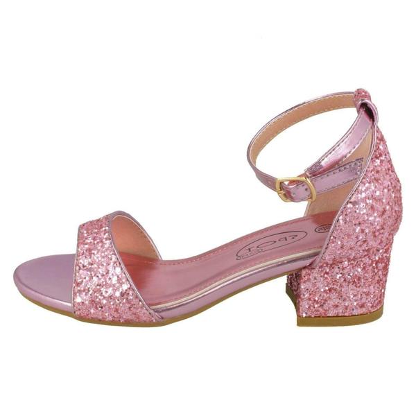 Spot On Girls Spot On Mid Heel Glitter Sandals H1107