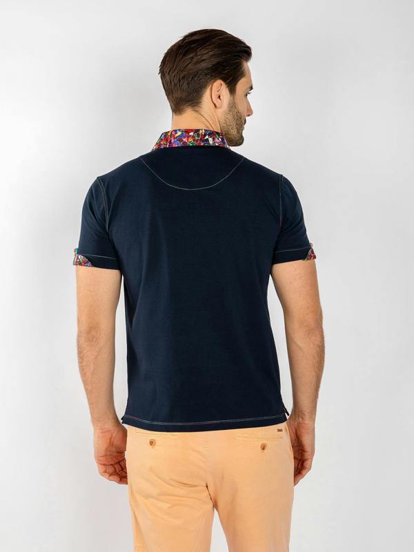 SIGNATURE POLO SHIRT WITH STAINED GLASS INSERT - Claudio Lugli Shirts