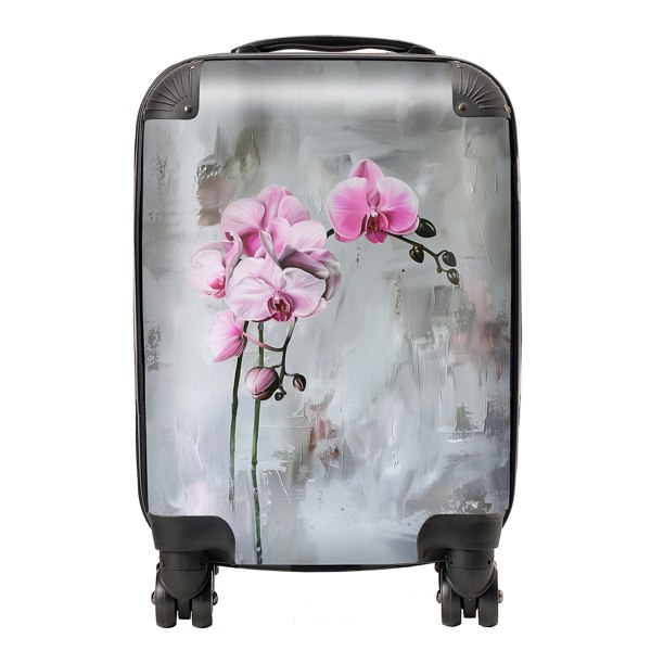 Warren Reed Pink Orchids Suitcase