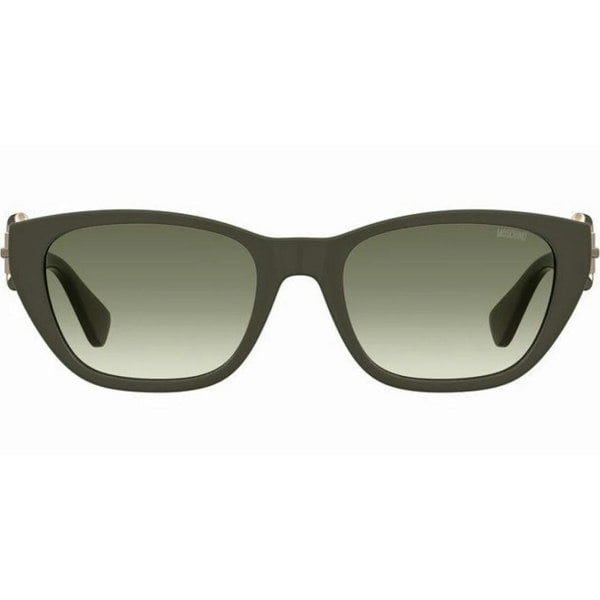 Moschino Buckle Arms Matte Dark Green Sunglasses