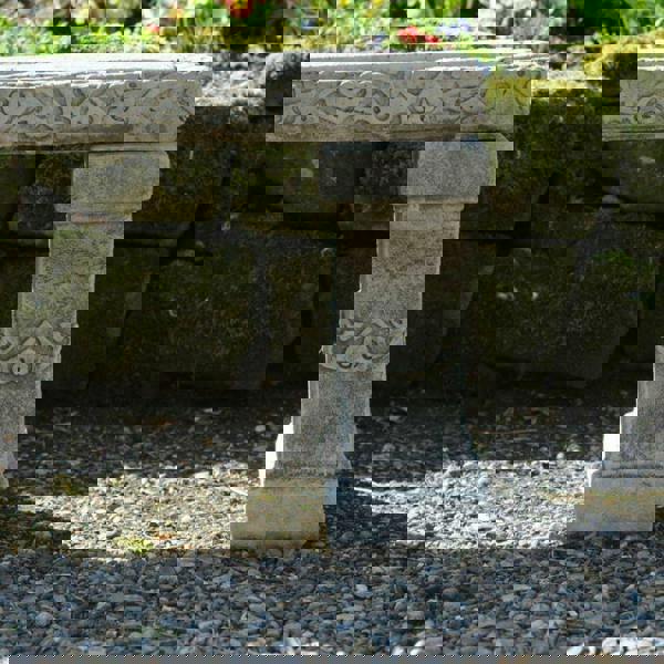 Kazakh Design Stone Cast Garden Bench