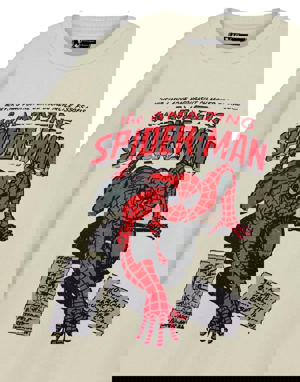 Marvel Mens Beige The Amazing Spiderman Sweatshirt
