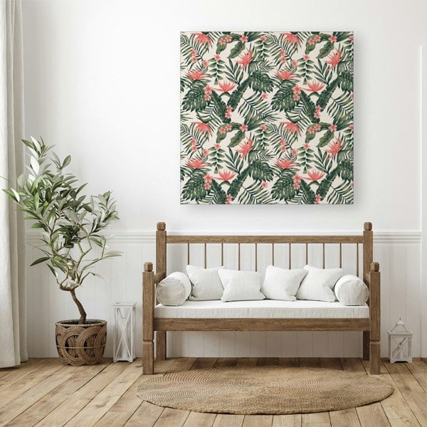 Warren Reed Dark Tropical Green Leaves Canvas