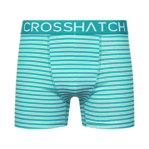 Crosshatch Mens Hovland Boxer Shorts (Pack of 3) - Tropical Green - 
