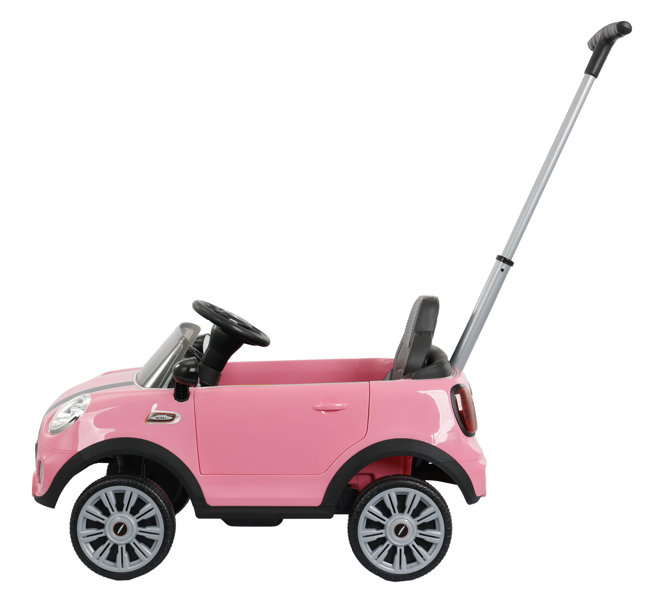 Rollplay Mini Cooper Play Push Car with Parental Handle- Pink