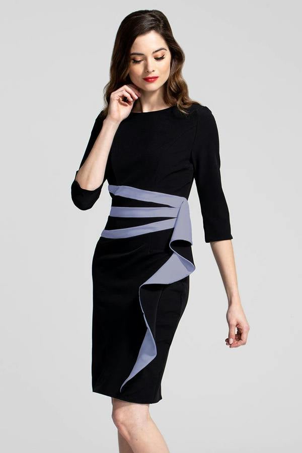 HotSquash Contrast Side Frill Dress
