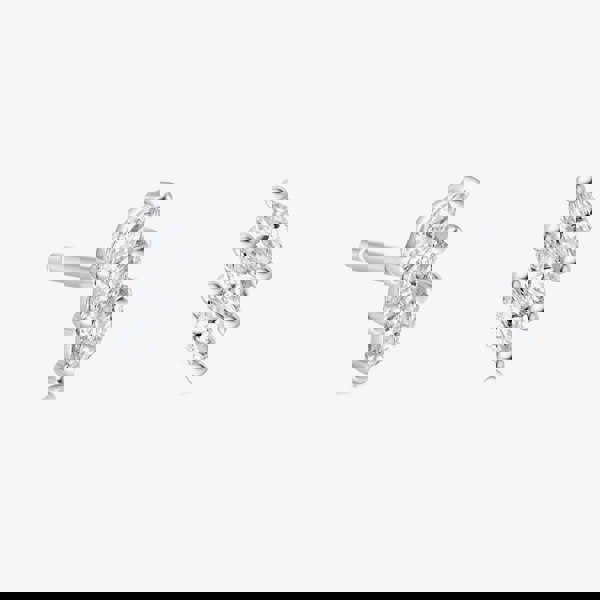 Ania Haie Chill Voyager Sterling Silver Triple Marquise Stud Earrings E063-01H