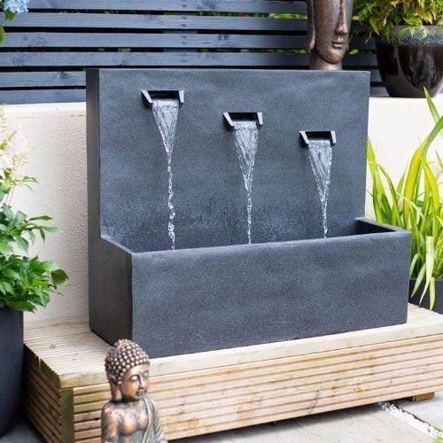 Tranquillity Water Features Kabe Falls with Lights Contemporary Water Feature