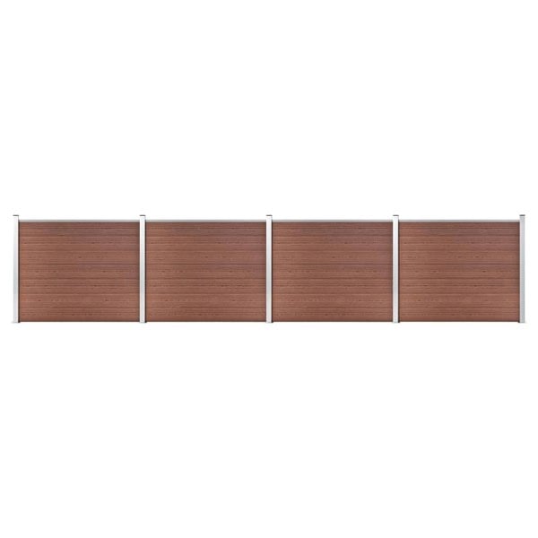 Berkfield Fence Panel Set WPC 699x146 cm Brown