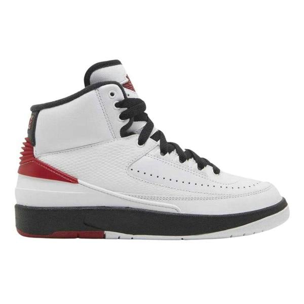 Nike Mens Air Jordan 2 Retro Leather Trainers - White/Red - 