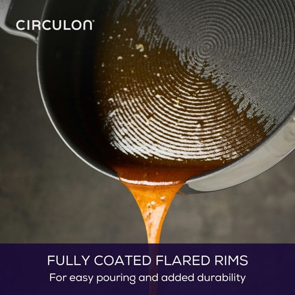 Circulon Stainless Steel Extreme Non-Stick Covered Saute with Helper Handle, 30cm/4.7L