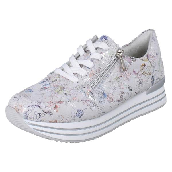 Remonte Ladies Remonte Patterned Trainers With Side Zip D1326