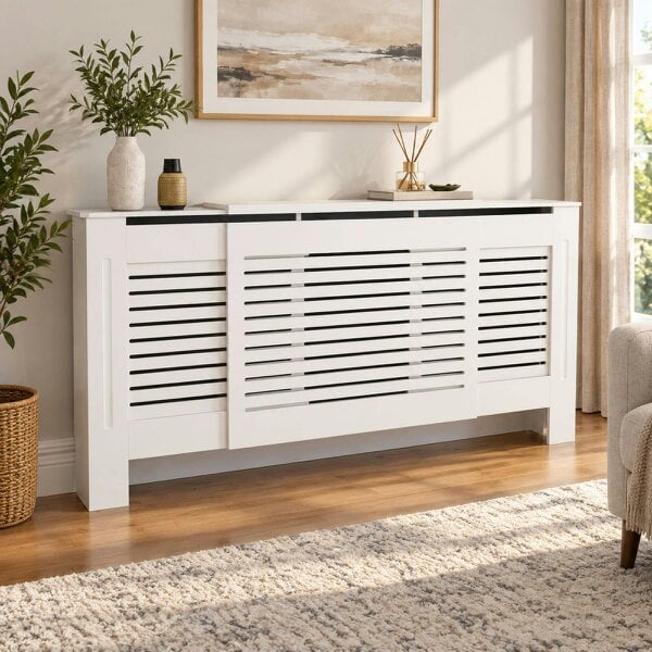 HOMEWEDO  Adjustable Radiator Cover, MDF Decorative Radiator Cover