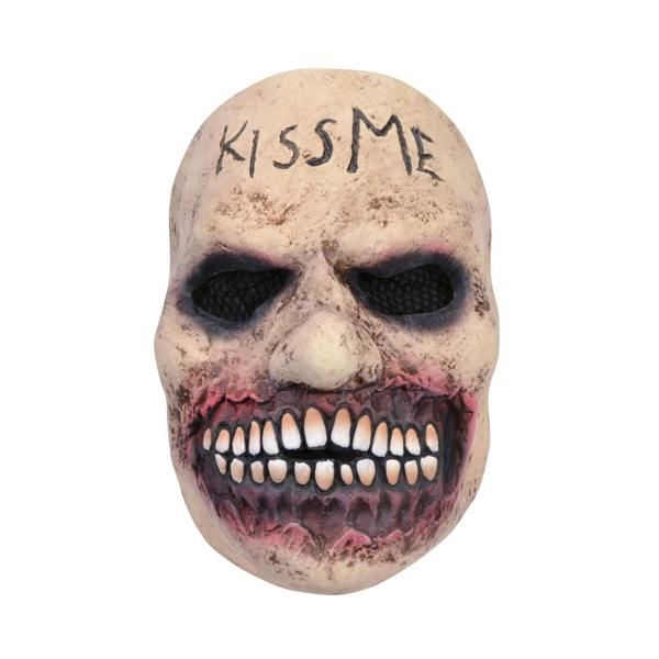Bristol Novelty Unisex Adults Grimace Kiss Me Latex Mask - Nude/Red - 