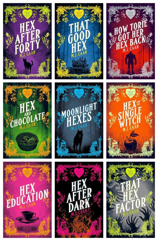 Singing Falls Witches Series 9 Books Collection Set by MJ Caan (Hex After Forty, That Good Hex, How Torie Got Her Hex Back and More)