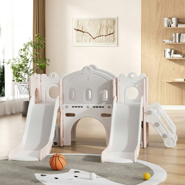Toddler Two Slides Playset Living and Home