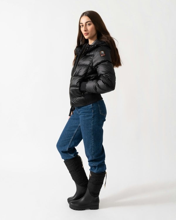 Parajumpers Mariah Womens Hooded Down Bomber - Black 541