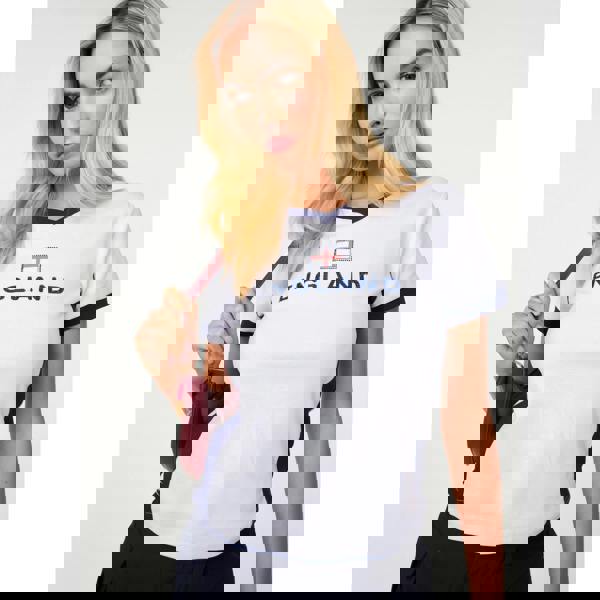 Pink Vanilla England Embellished Football T-Shirt