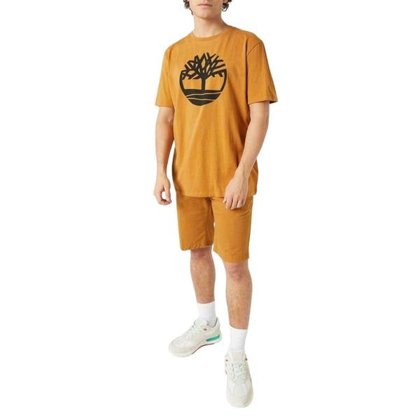 Timberland Mens Logo T-Shirt - Brown - 