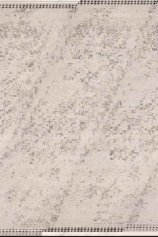 Traditional Medallion Vintage Rug with Cotton Fringe