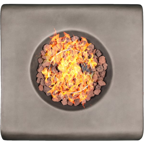 Centurion Supports Fireology ADELPHI Dark Grey Lavish Garden and Patio Gas Fire Pit with Eco-Stone Finish - Fully Assembled
