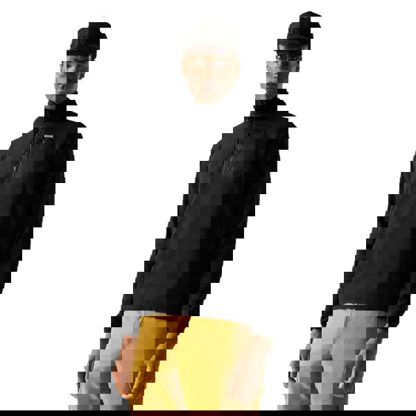 Regatta Mens Frankie Half Zip Fleece Top - Black/Black - 