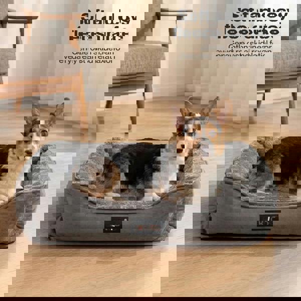 Skylos Orthopedic Dog Bed Soft Arctic Velvet Pet Bed Anti-Slip Mattress Large