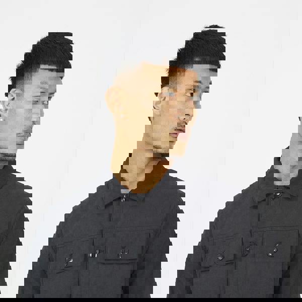 Brave Soul Black Button Through Shacket - Black Image 4